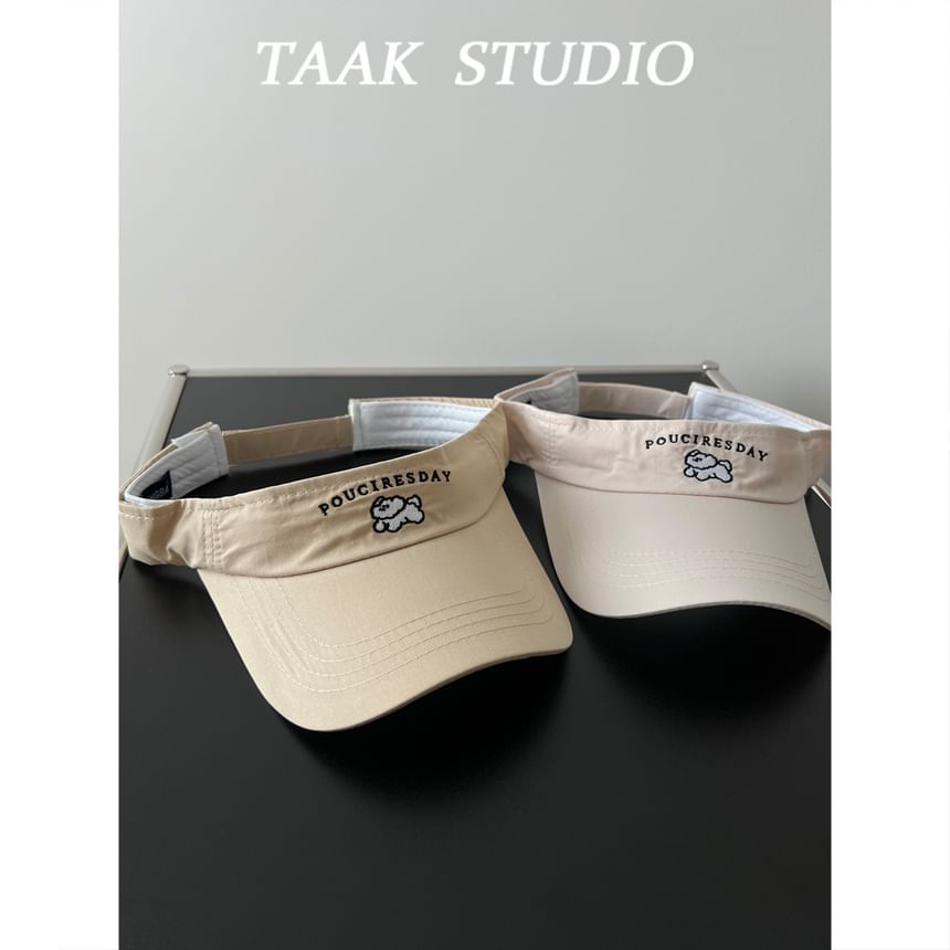 Embroidered Dog Sun Visor