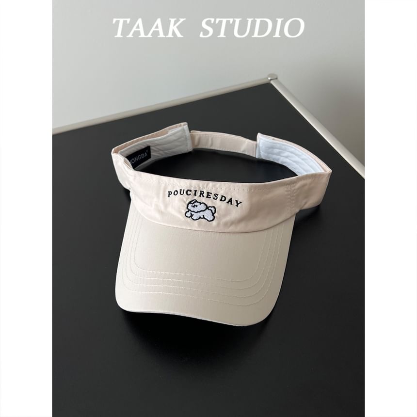 Embroidered Dog Sun Visor