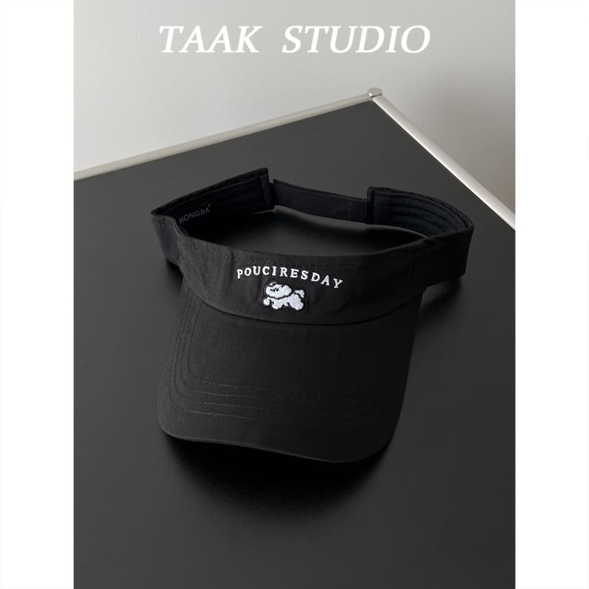 Embroidered Dog Sun Visor