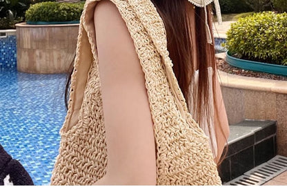 Ribbon Hat Straw Sun