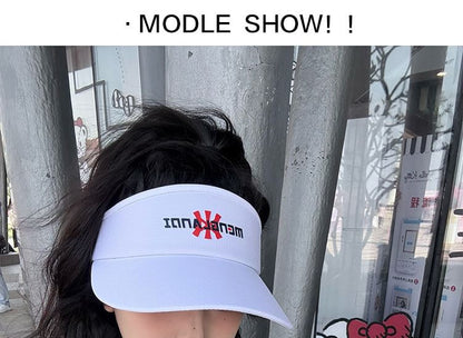 Embroidered Visor Sun Lettering