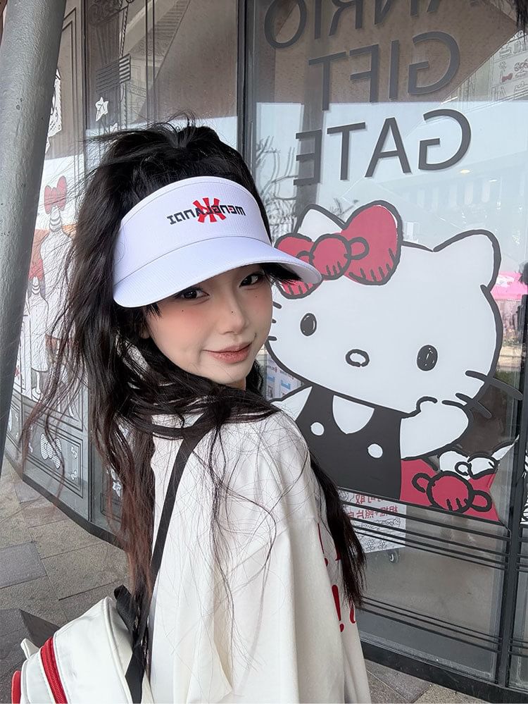 Embroidered Visor Sun Lettering