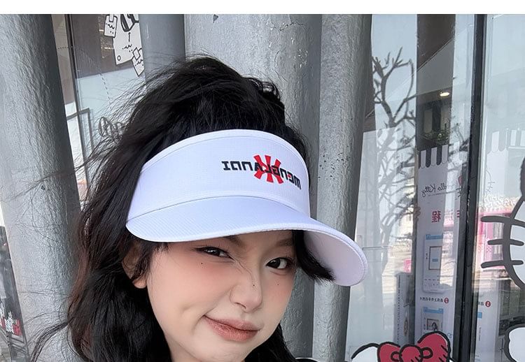 Embroidered Visor Sun Lettering