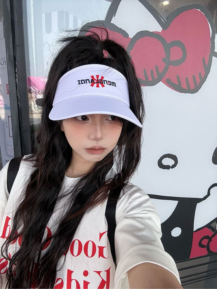 Embroidered Visor Sun Lettering