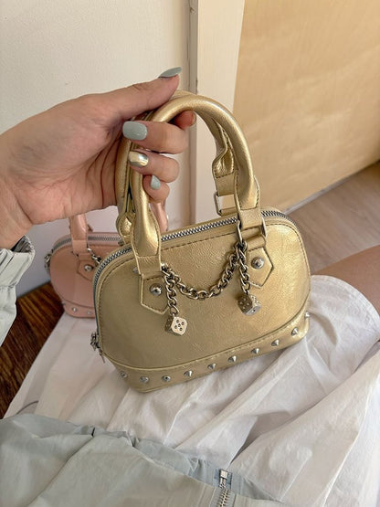 Bag Studded Faux Leather Crossbody