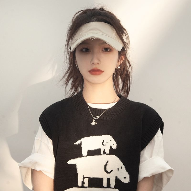 Distressed Sun Visor Plain