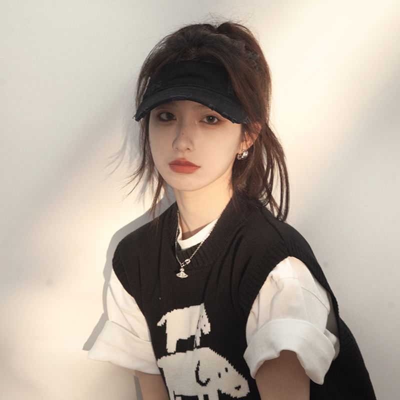 Distressed Sun Visor Plain