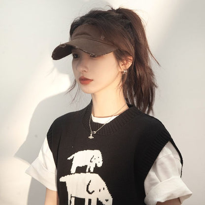 Distressed Sun Visor Plain