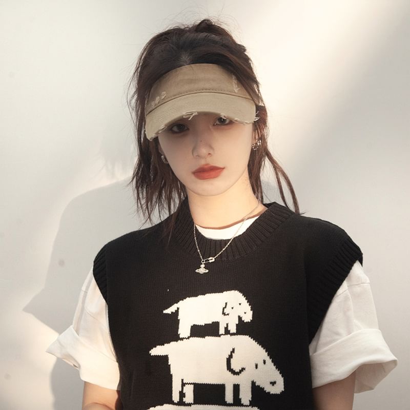 Distressed Sun Visor Plain