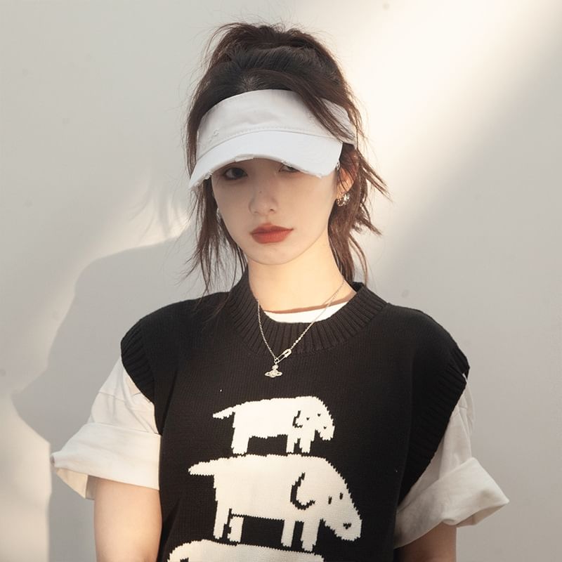 Distressed Sun Visor Plain