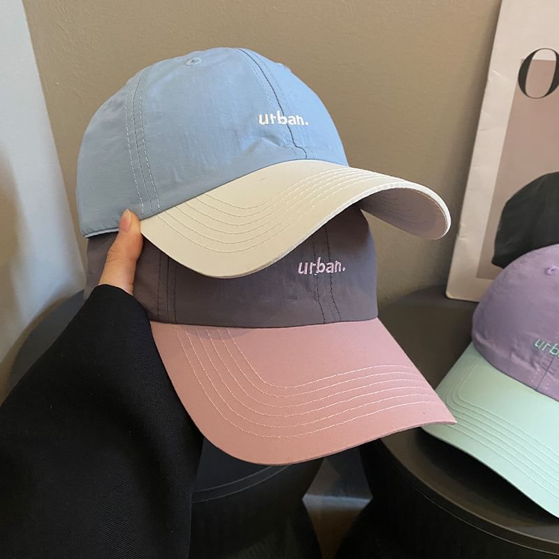 Cap Lettering Embroidered Two-Tone Baseball