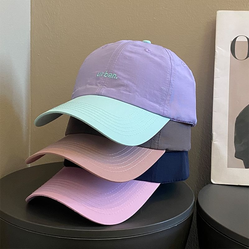 Cap Lettering Embroidered Two-Tone Baseball