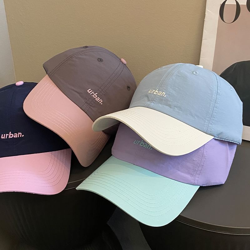 Cap Lettering Embroidered Two-Tone Baseball