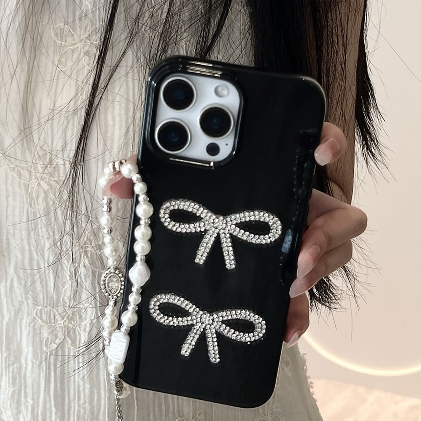 Case Rhinestone Bow Phone
