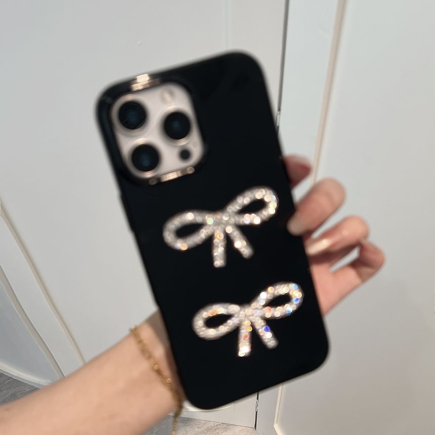 Case Rhinestone Bow Phone