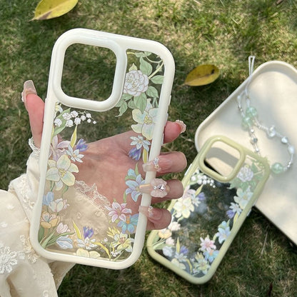 Transparent Phone Floral Case
