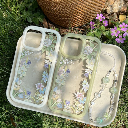Transparent Phone Floral Case