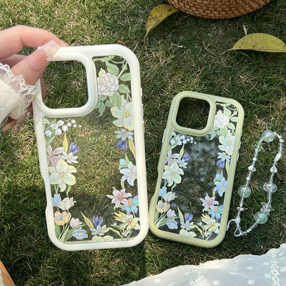 Transparent Phone Floral Case