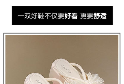 Platform Flower Sandals Slide