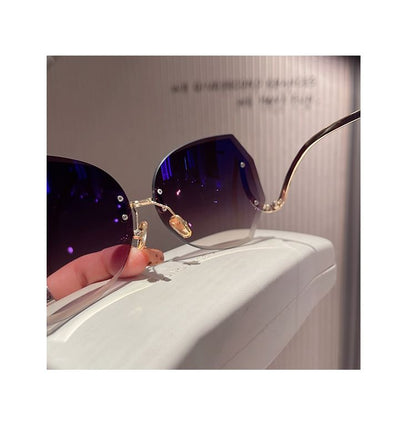 Frameless (Various Sunglasses Case Cloth Designs) + Cleaning Set: Gradient