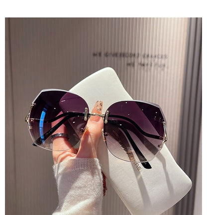 Frameless (Various Sunglasses Case Cloth Designs) + Cleaning Set: Gradient