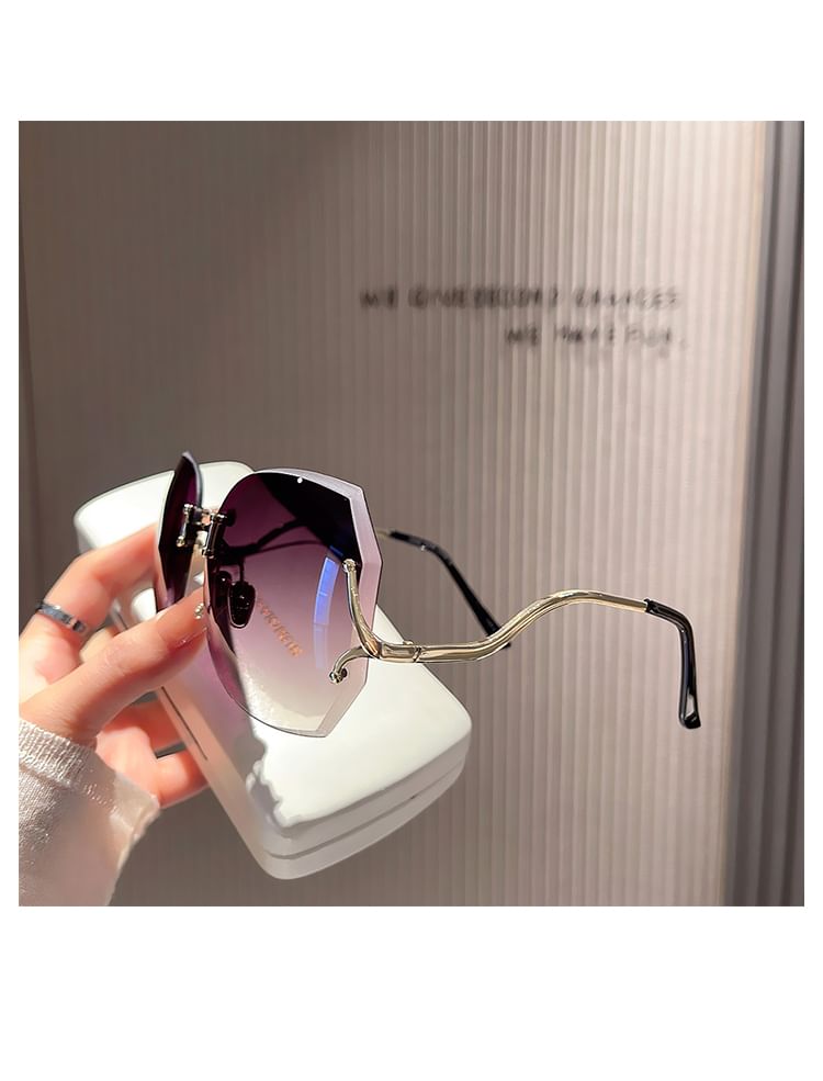 Frameless (Various Sunglasses Case Cloth Designs) + Cleaning Set: Gradient