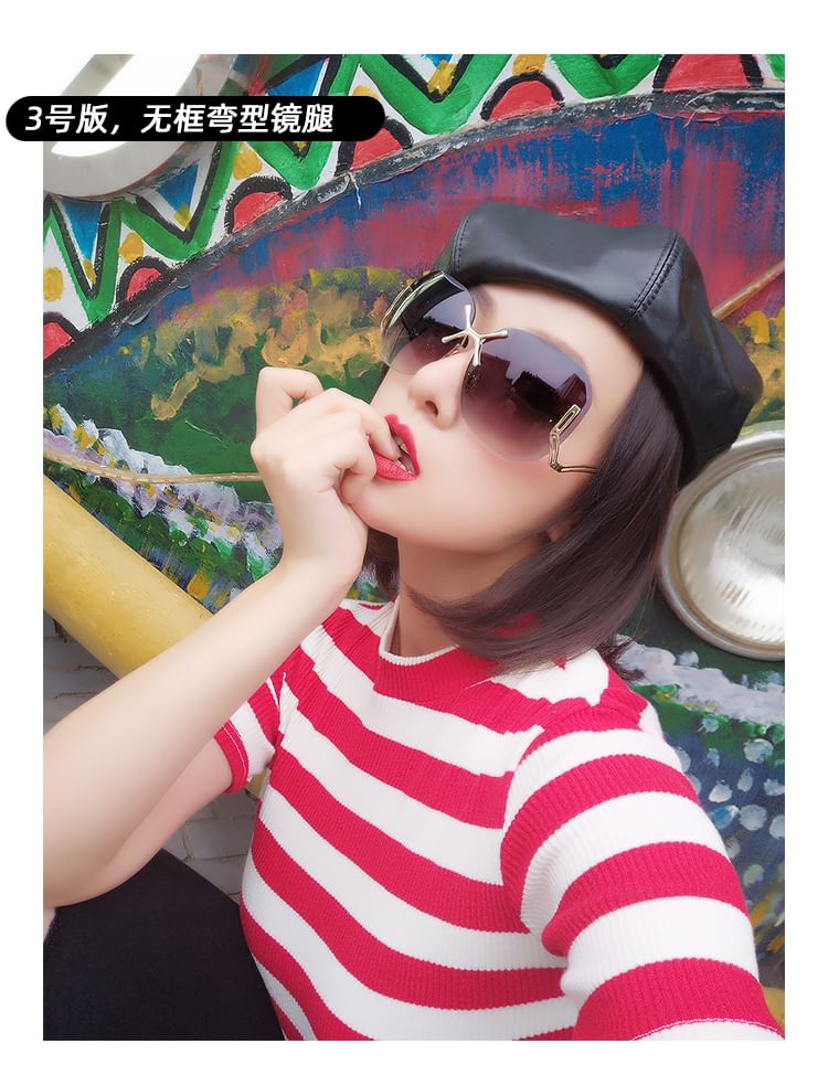 Frameless (Various Sunglasses Case Cloth Designs) + Cleaning Set: Gradient