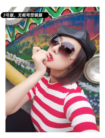 Frameless (Various Sunglasses Case Cloth Designs) + Cleaning Set: Gradient