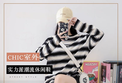 Sneakers Faux Leather Lace-Up Color Block