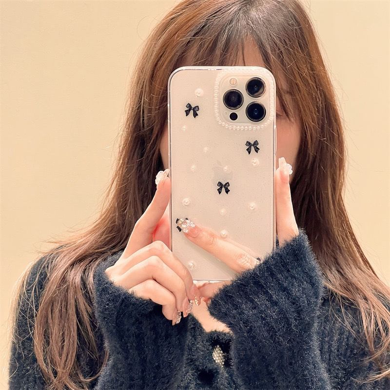 Bow Pearl iPhone Faux Case