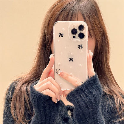 Bow Pearl iPhone Faux Case