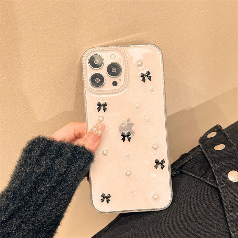 Bow Pearl iPhone Faux Case
