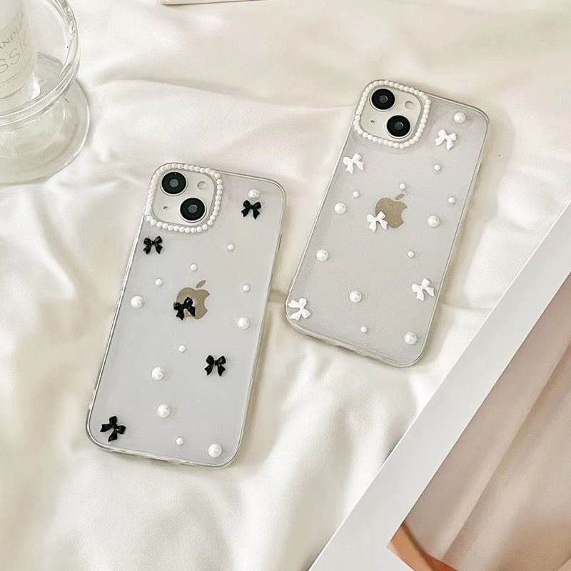 Bow Pearl iPhone Faux Case