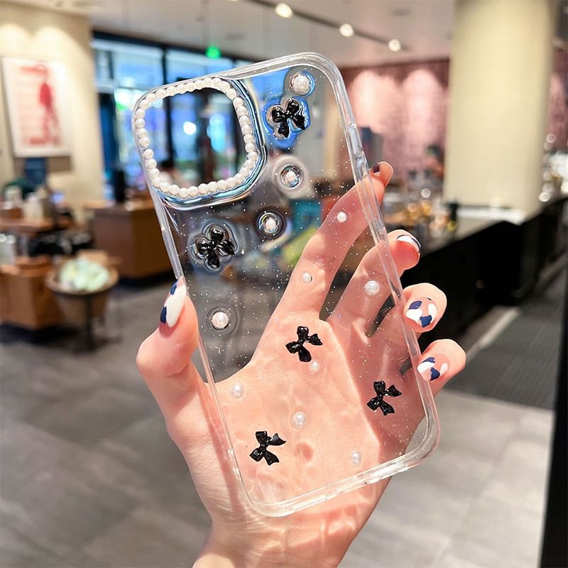 Bow Pearl iPhone Faux Case