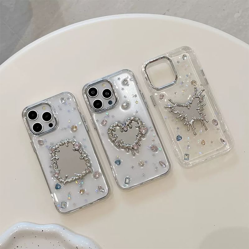 Rhinestone Mirror iPhone Case