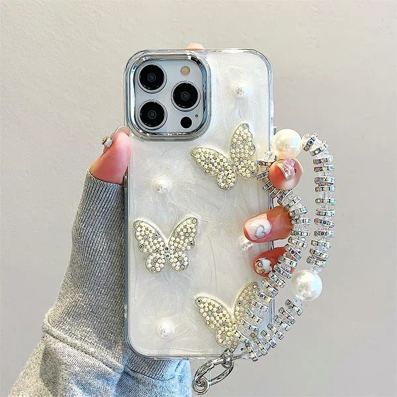 Butterfly iPhone Faux Case Pearl