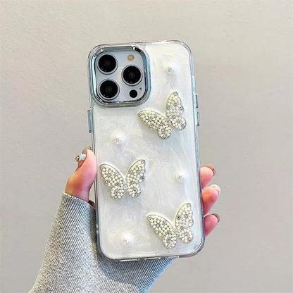Butterfly iPhone Faux Case Pearl
