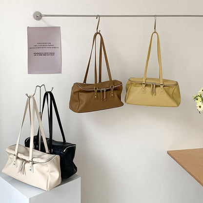 Bag Plain Shoulder Faux Leather