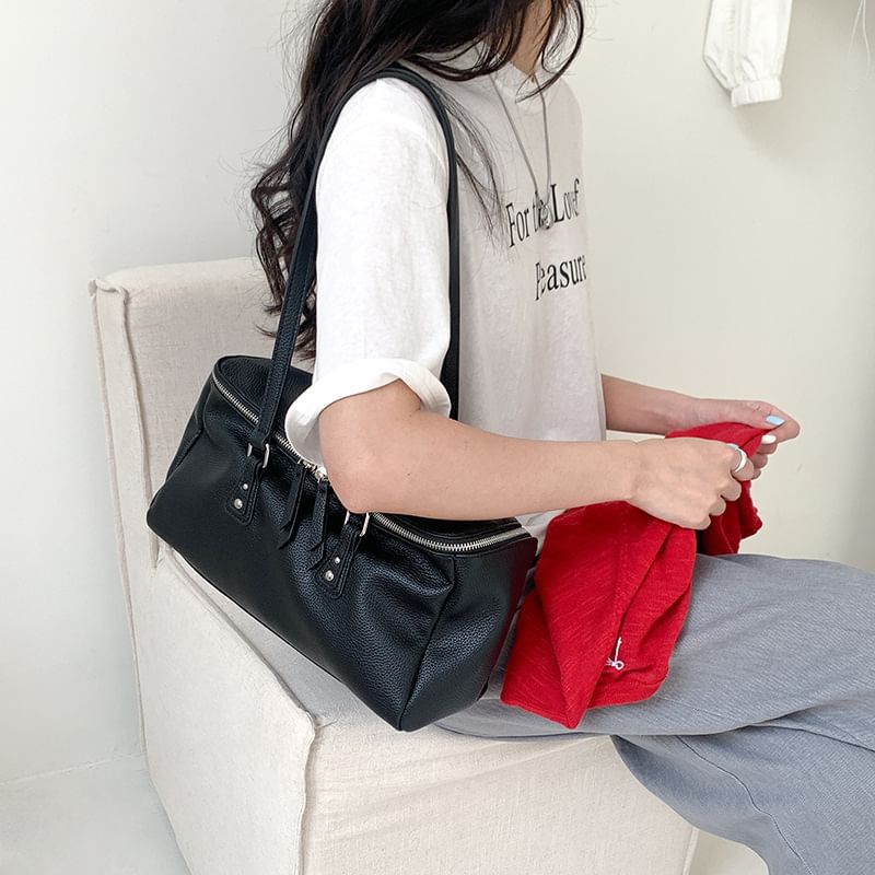 Bag Plain Shoulder Faux Leather