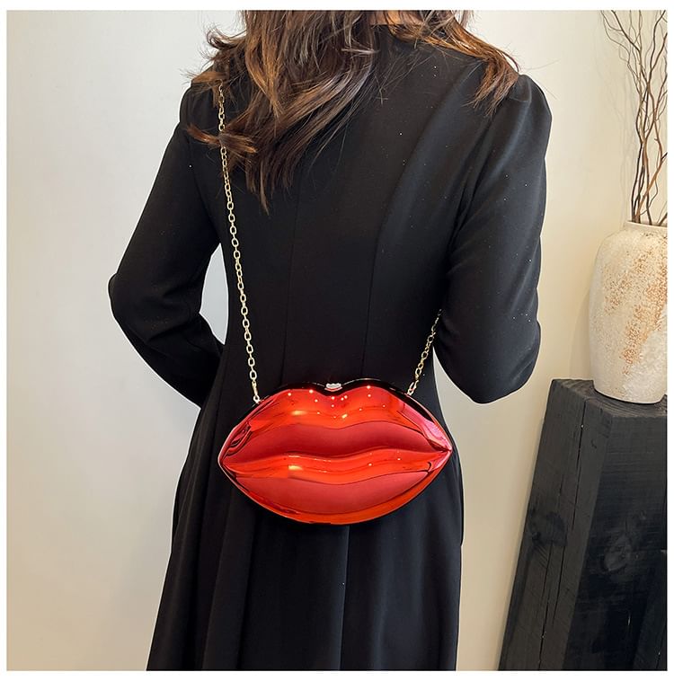 Crossbody Chain Bag Strap Lips