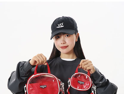 Plaid Lettering Crossbody Bag