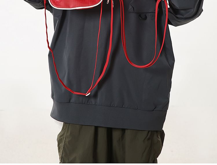 Plaid Lettering Crossbody Bag