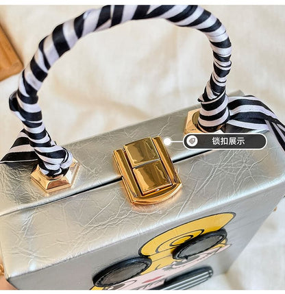 Print Crossbody Bag Strap Chain Cartoon