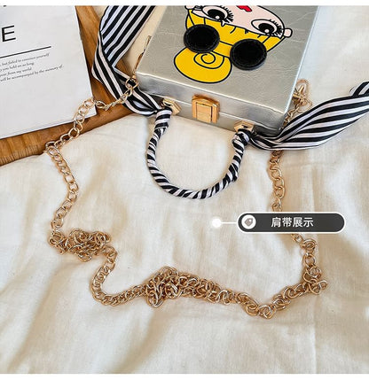 Print Crossbody Bag Strap Chain Cartoon