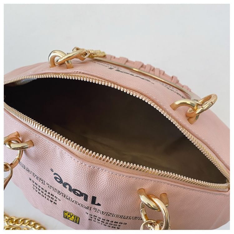 Bag Lettering Crossbody Strap Chain Rugby