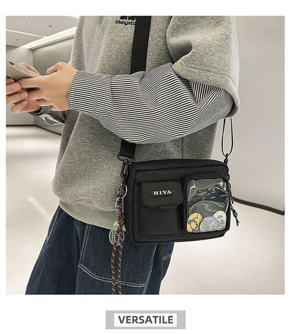 Crossbody Bag Set: + Multi-Pocket Lettering Badge