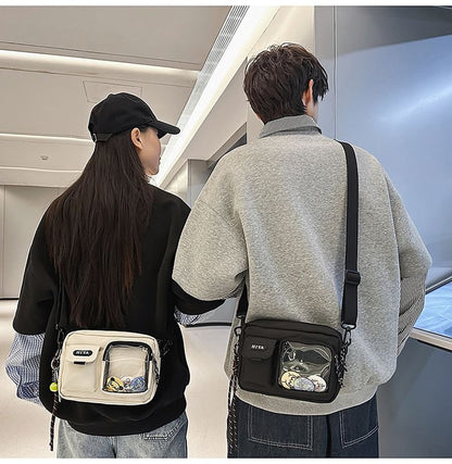 Crossbody Bag Set: + Multi-Pocket Lettering Badge