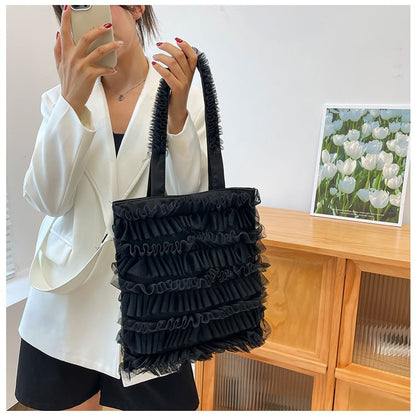 Shopper Bag Ruffle Plain