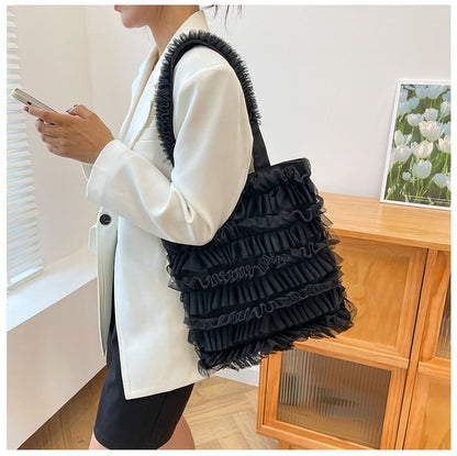 Shopper Bag Ruffle Plain