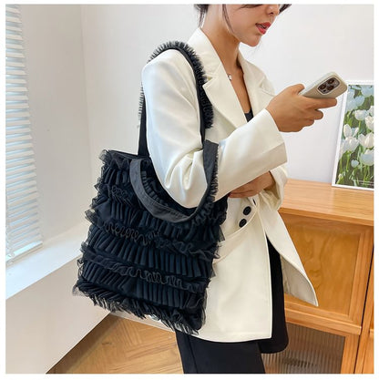 Shopper Bag Ruffle Plain